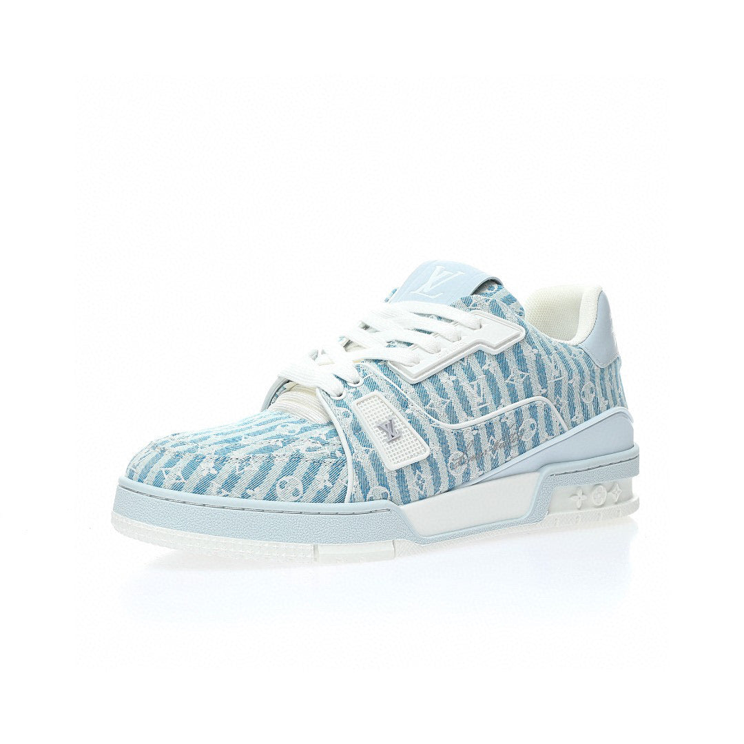 LV Trainer Blue Stripe Mono
