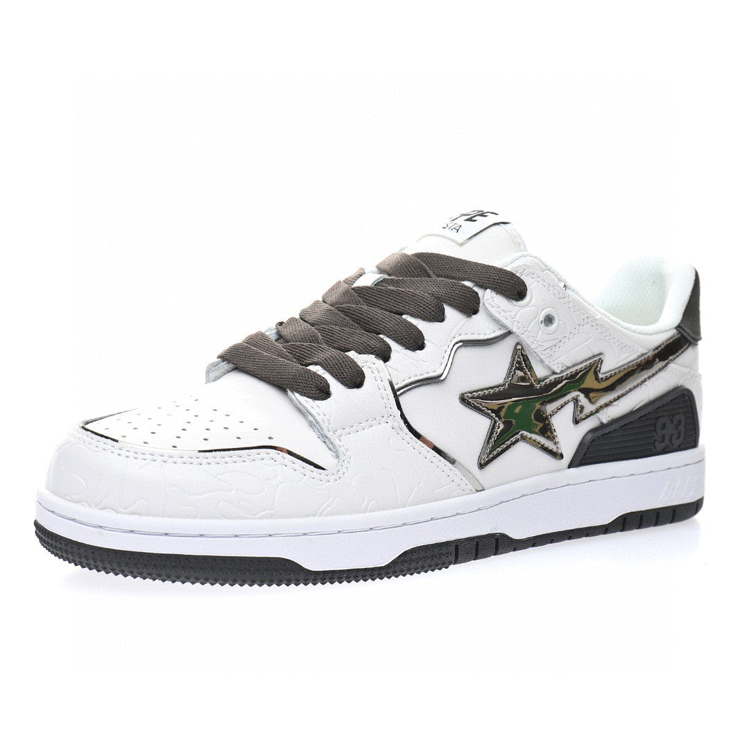 Bapesta Sk8 Sta White Silver