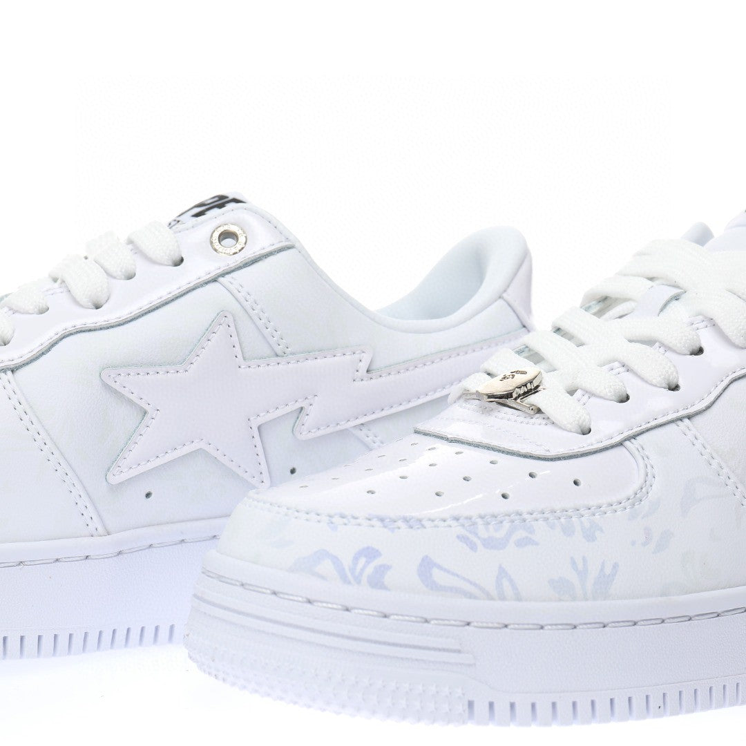 Bapesta White Print