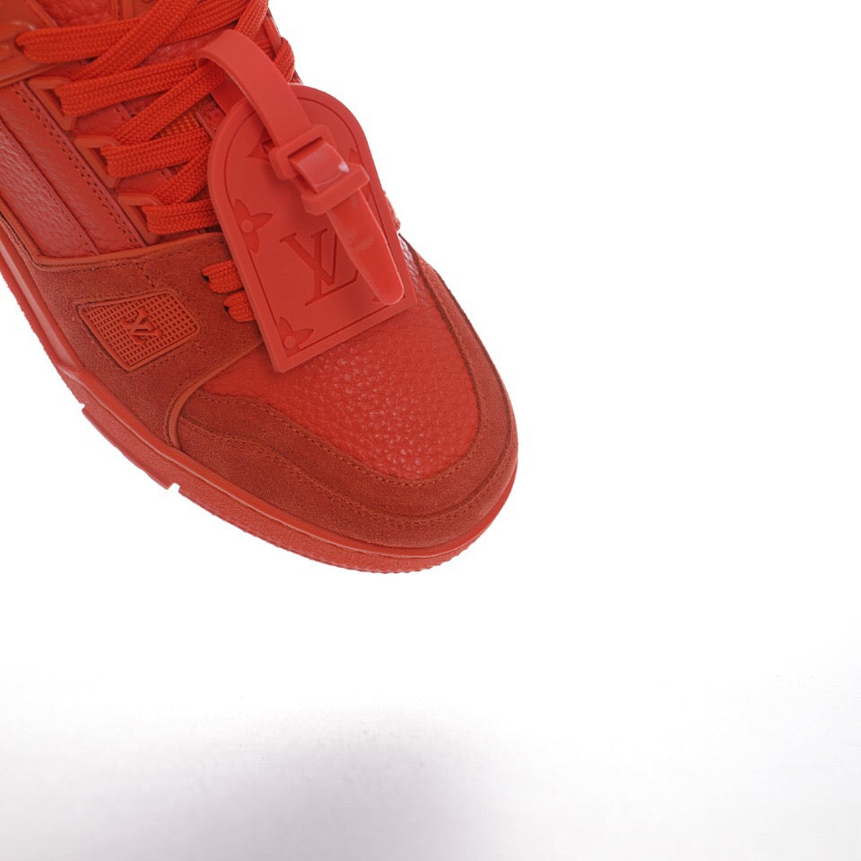 LV Trainer Red Leather