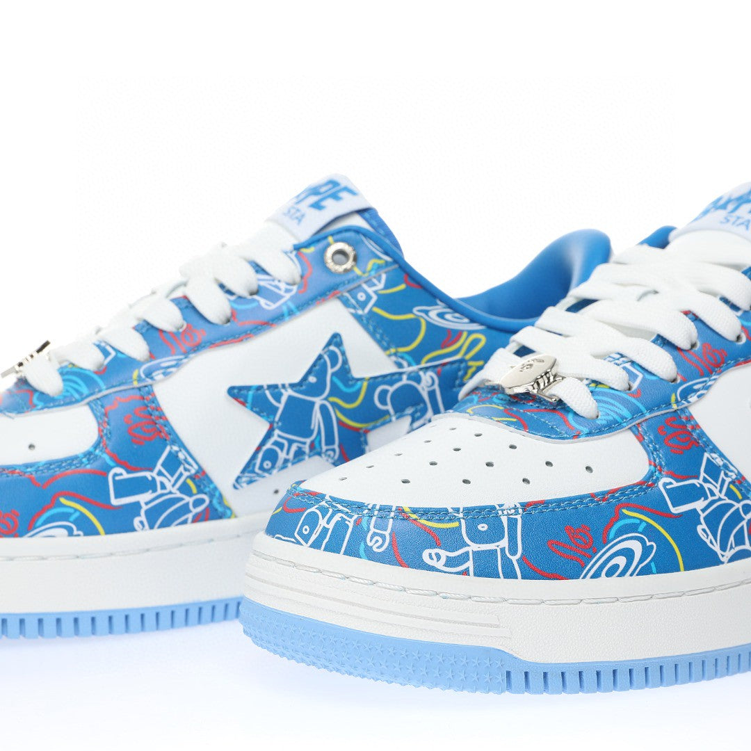 Bapesta Blue Doodles