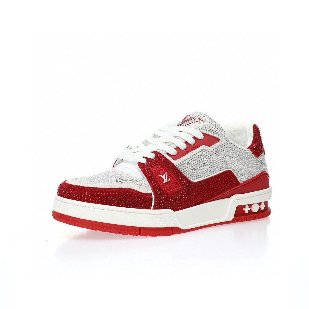 LV Trainer Red Rhinestone
