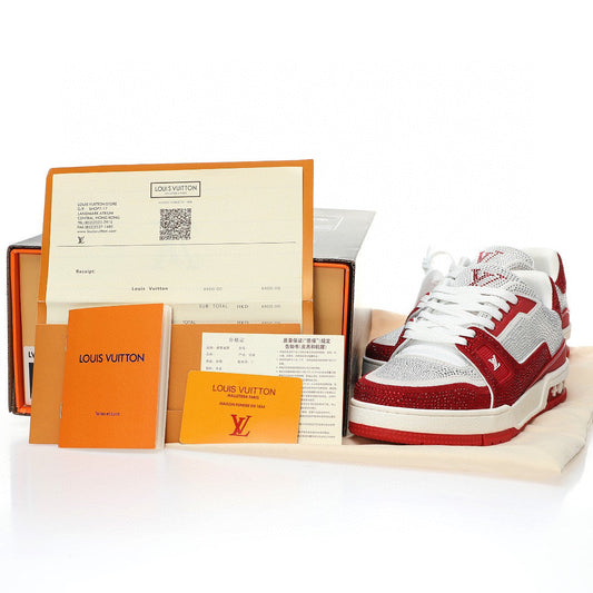 LV Trainer Red Rhinestone
