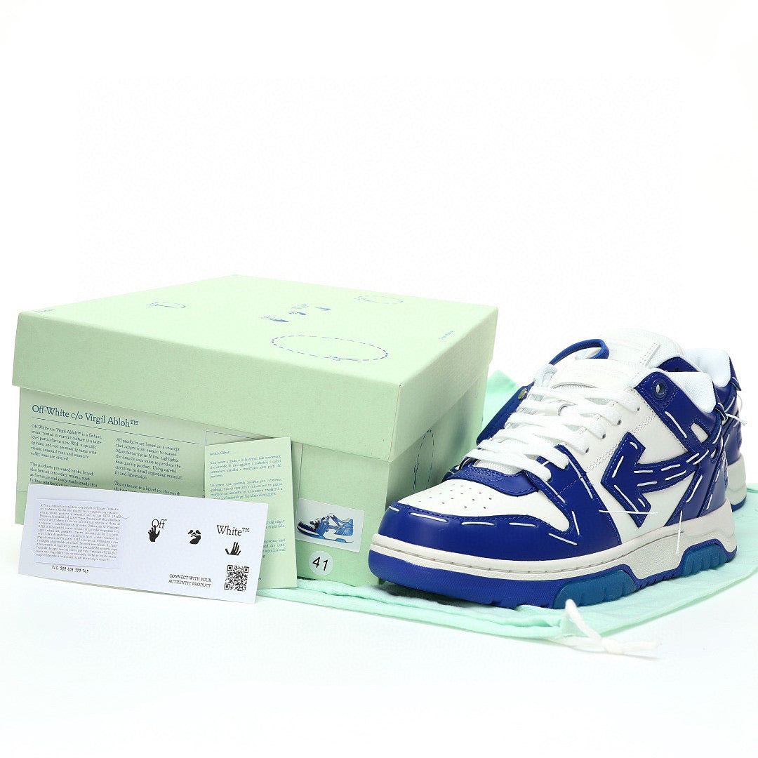 Off White Out Of Office Dark Blue Stitched
