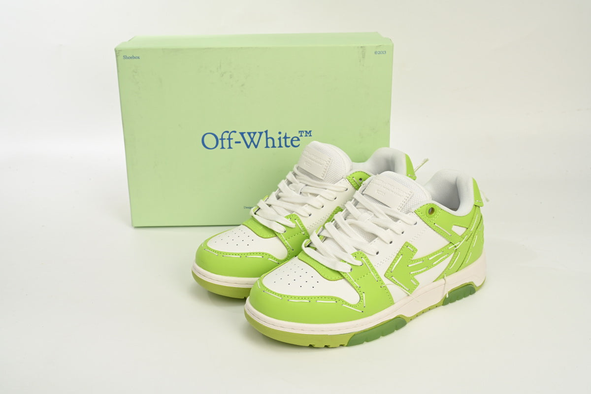 Off White Out Of Office Lime Green & White