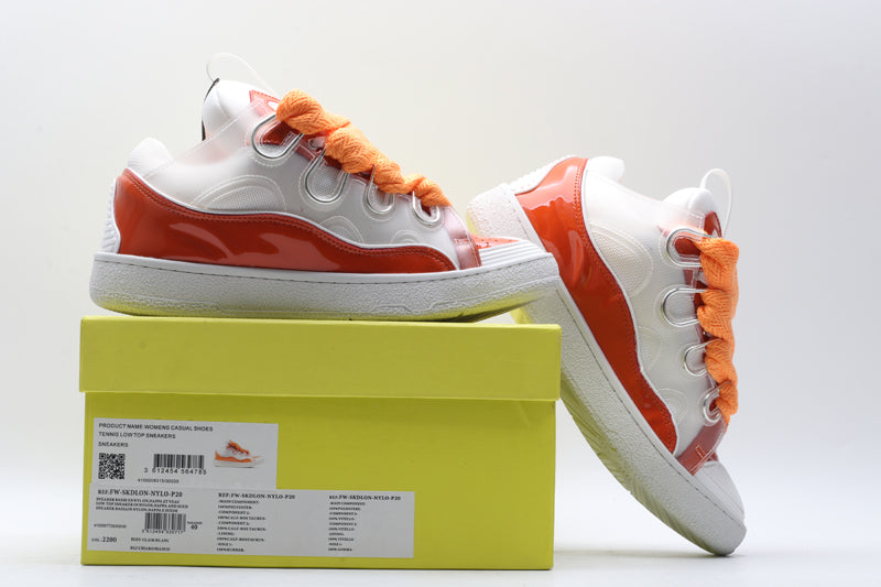 Lanvin Curb Patent Orange