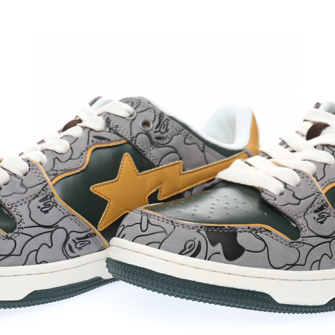 Bapesta Sk8 Sta Low Green Camo