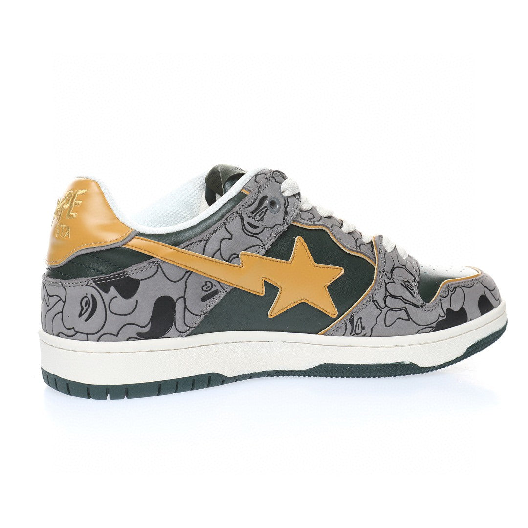 Bapesta Sk8 Sta Low Green Camo