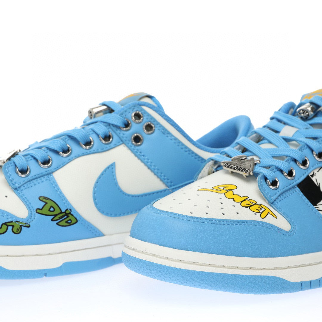 Dunk Low Blue & White Chrom Hearts