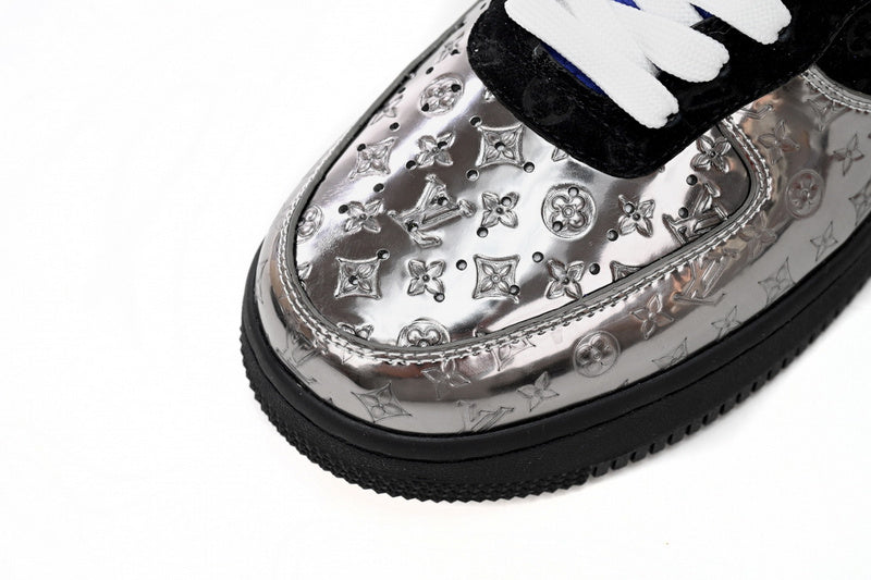 LV Air Force 1 Silver White