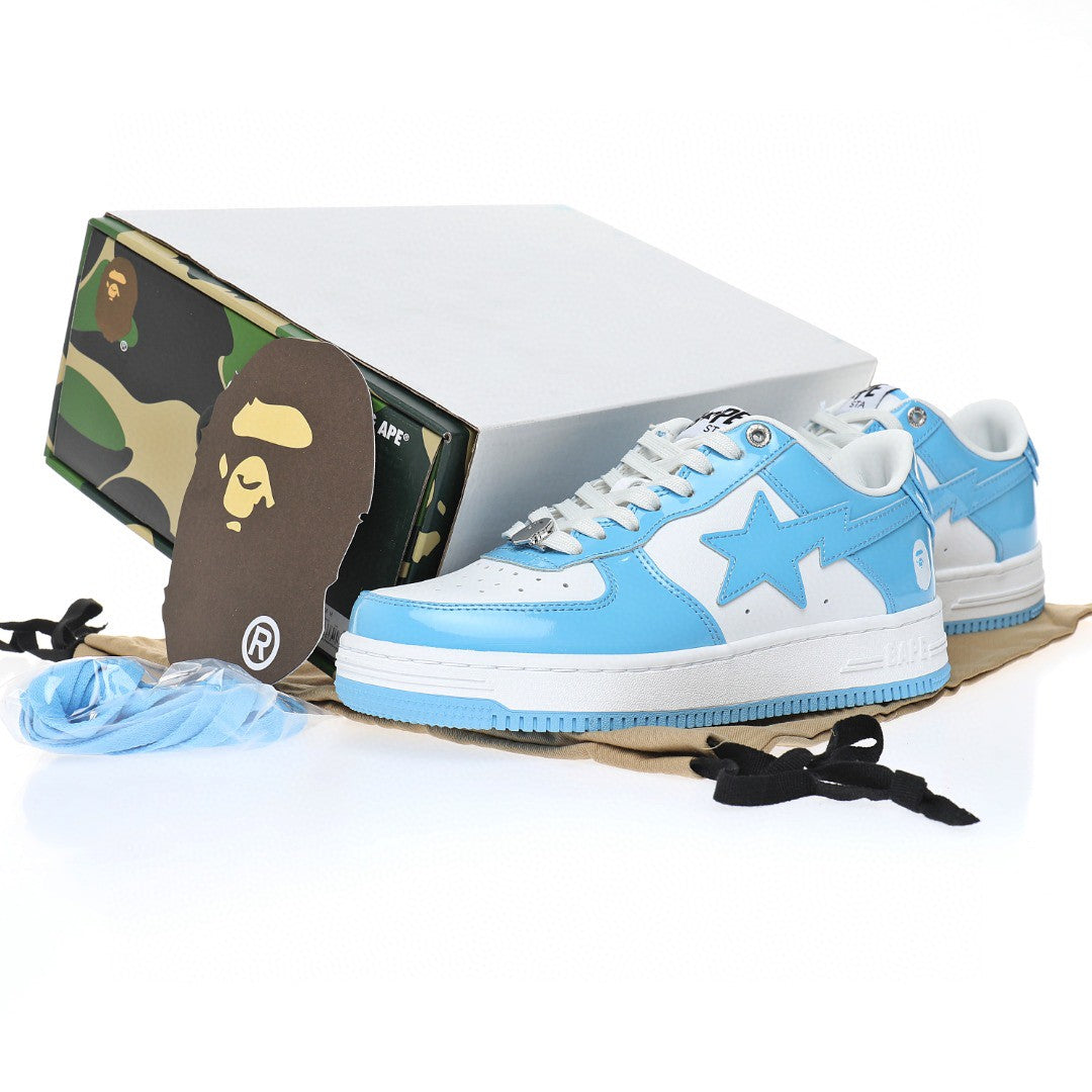 Bapesta Patent Leather Baby Blue
