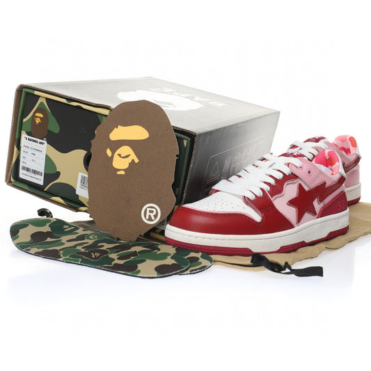 Bapesta Red Leather