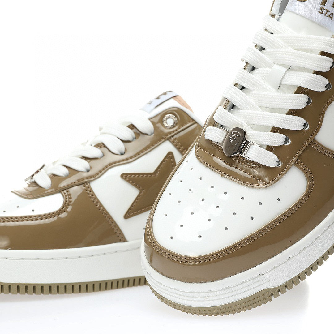 Bapesta Patent Leather Muddy Green
