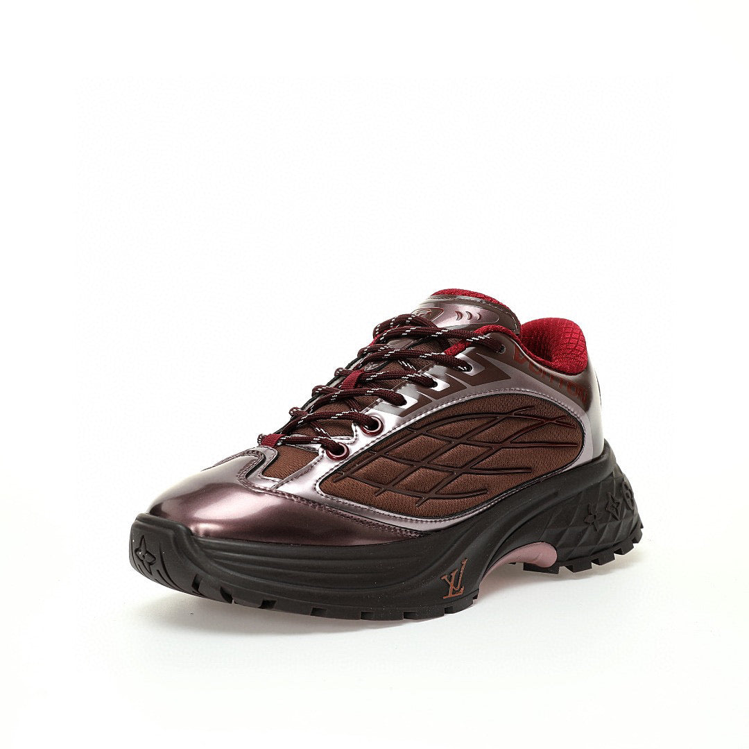 LV Discovery Lace Up Burgundy