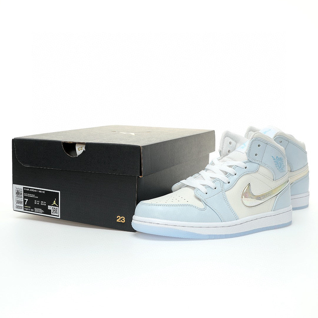 J1 Mid Glitter Swoosh