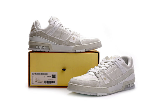 LV Trainer Denim White