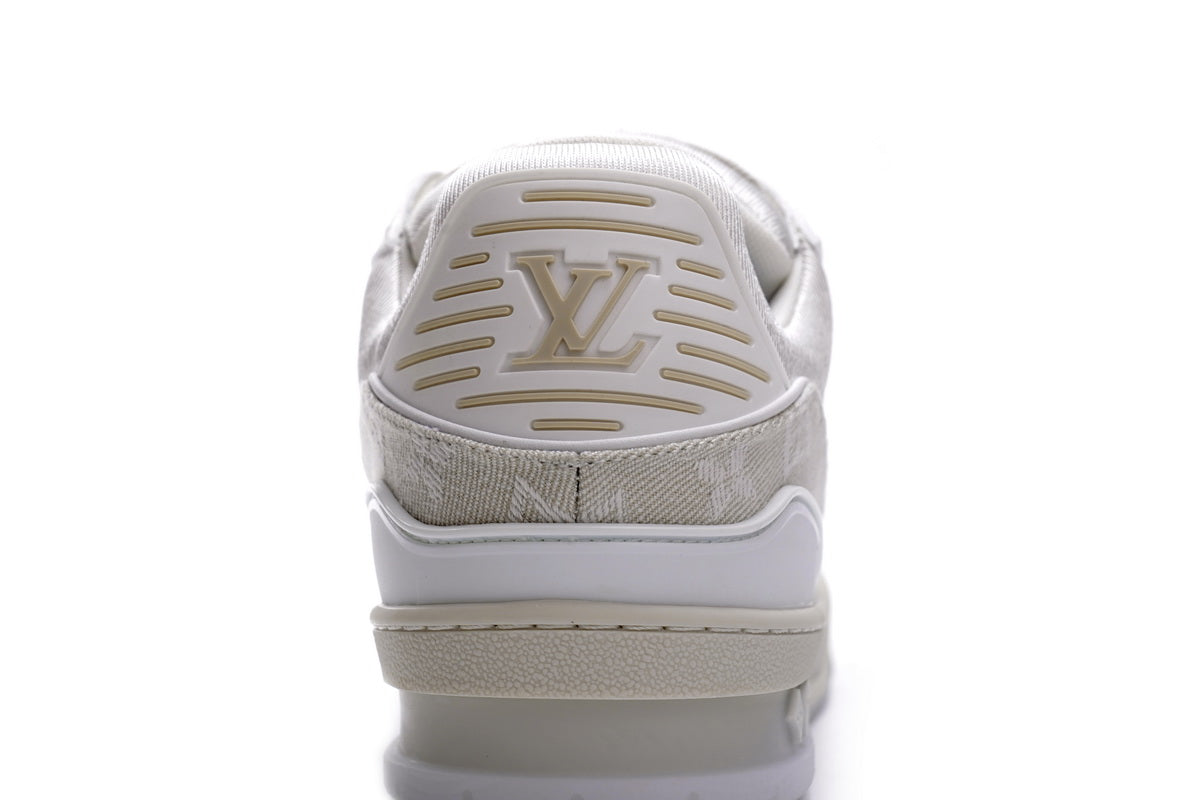 LV Trainer Denim White