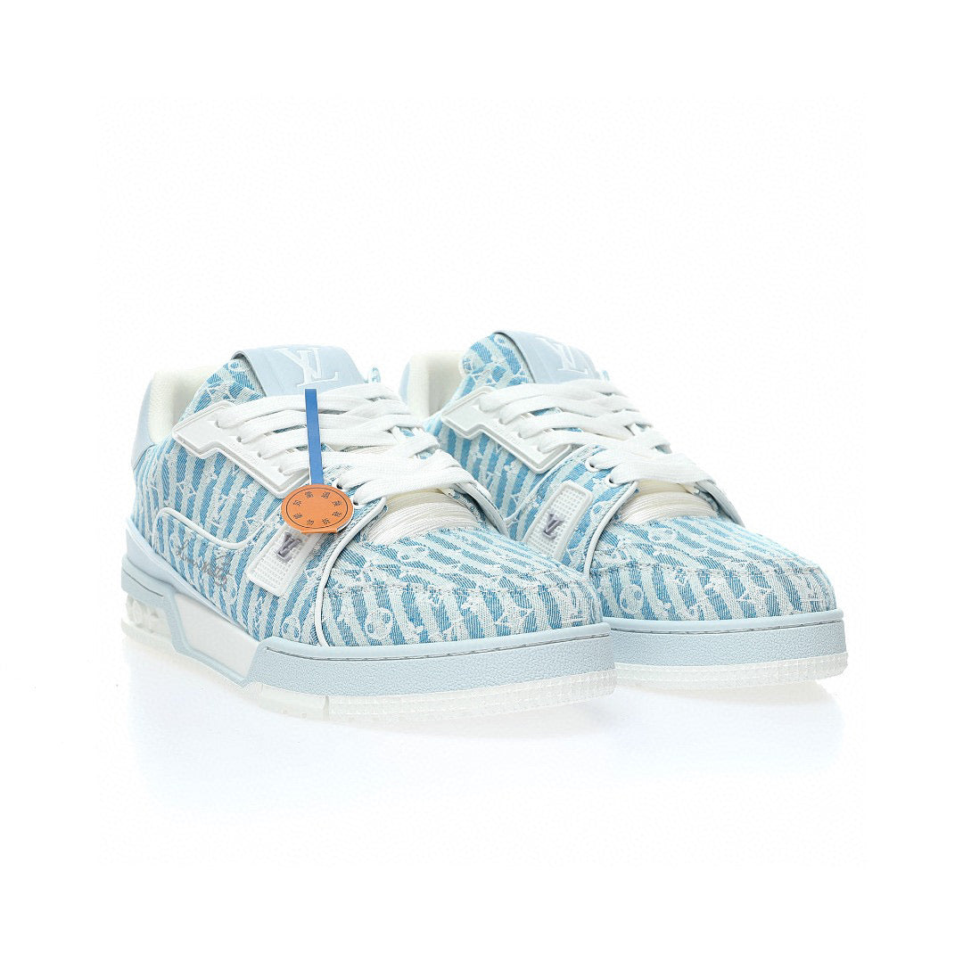 LV Trainer Blue Stripe Mono