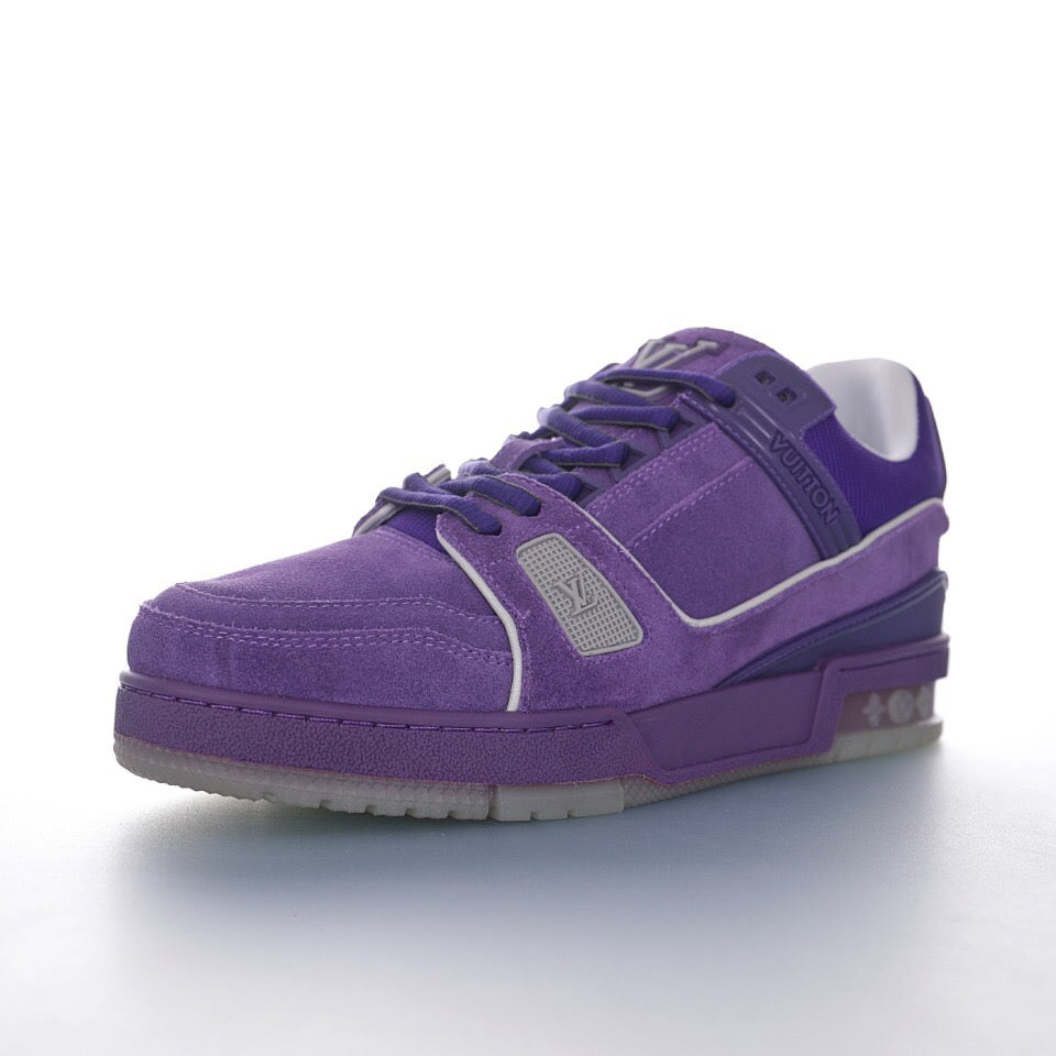 LV Trainer Purple Leather