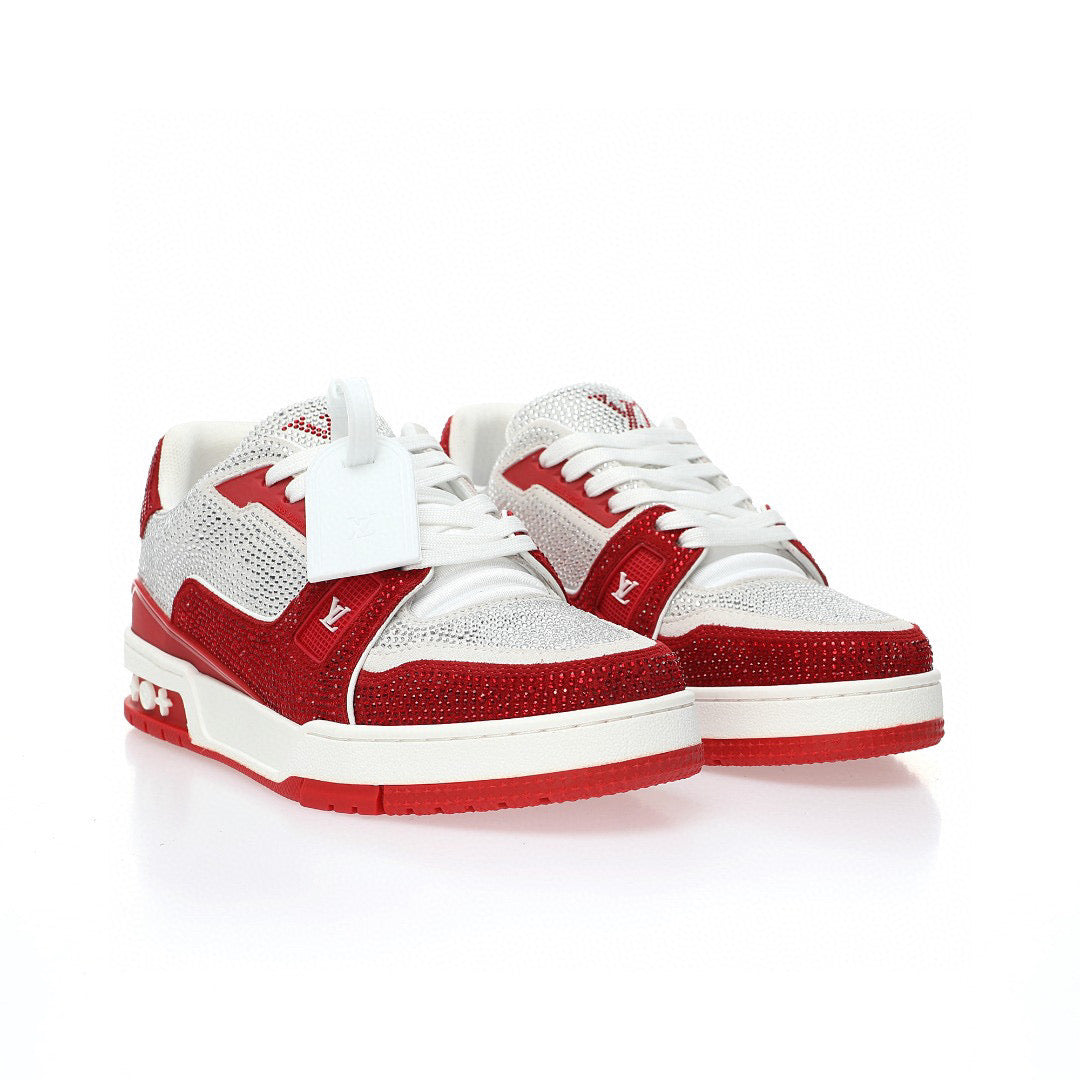 LV Trainer Red Rhinestone