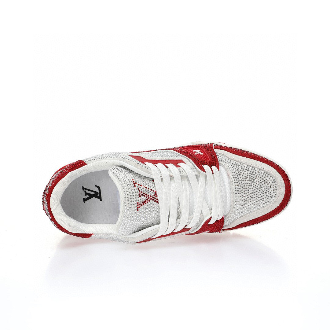 LV Trainer Red Rhinestone