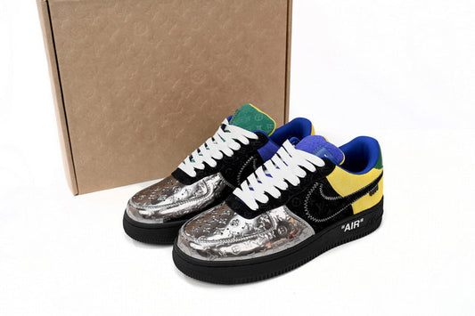 LV Air Force 1 Silver White