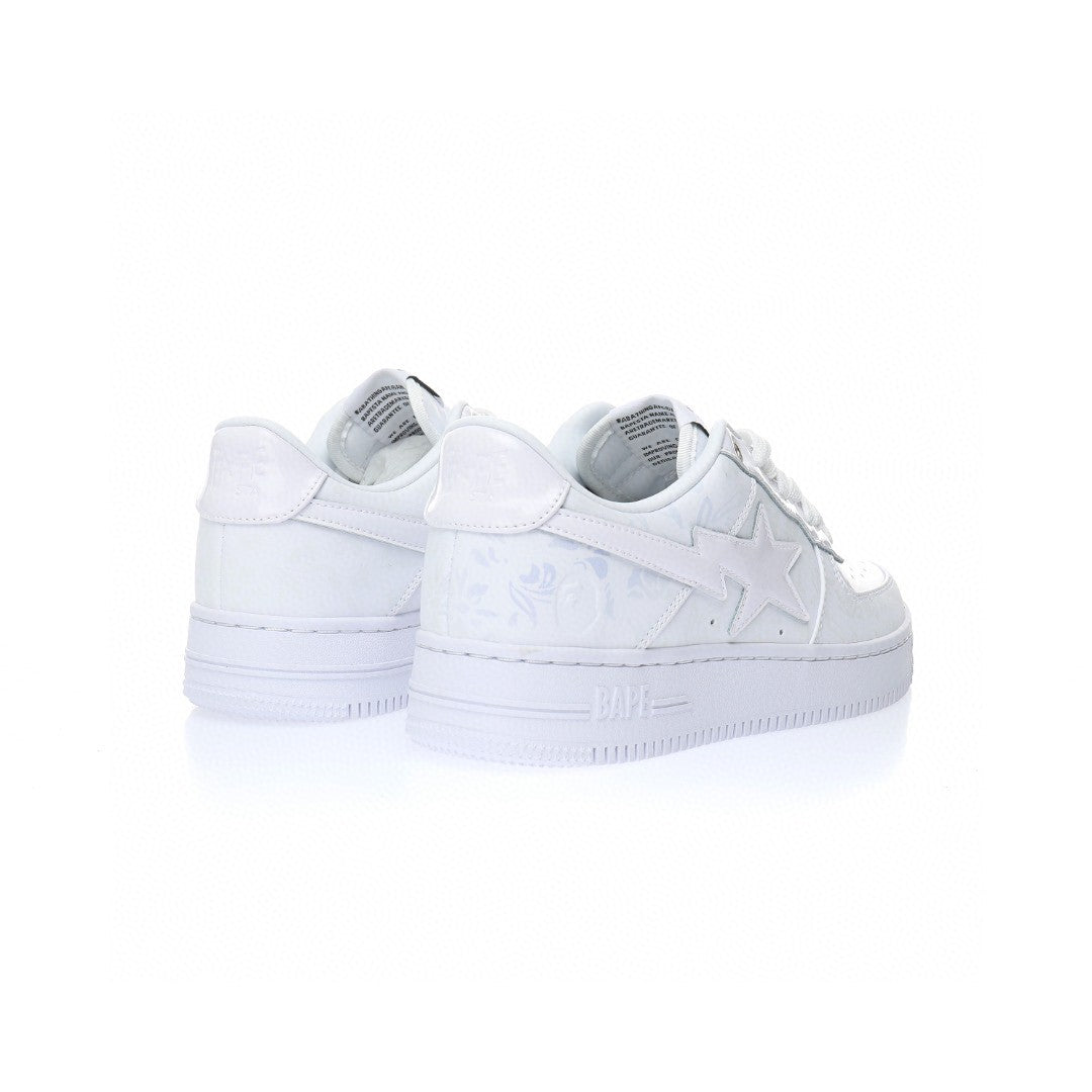 Bapesta White Print
