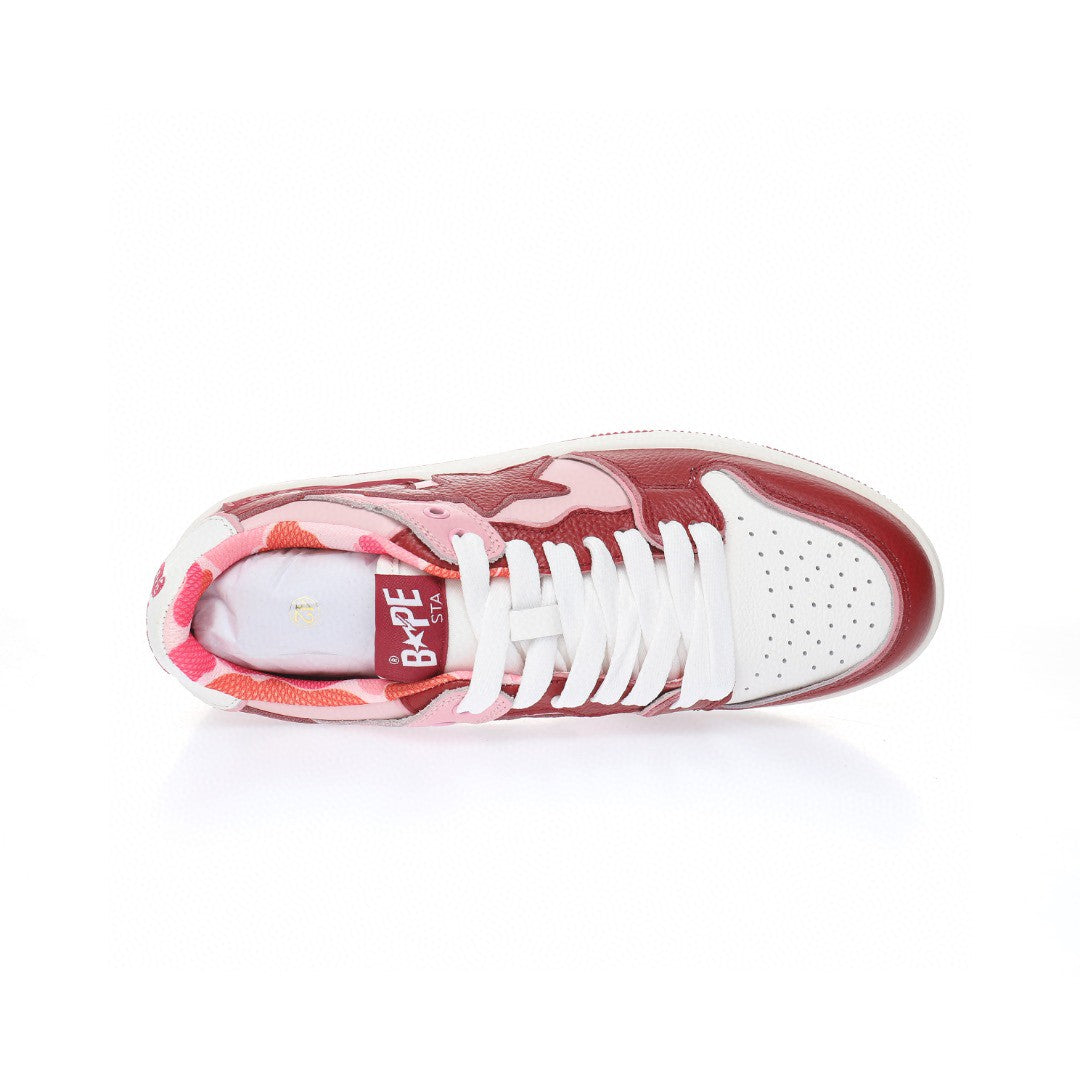 Bapesta Red Leather