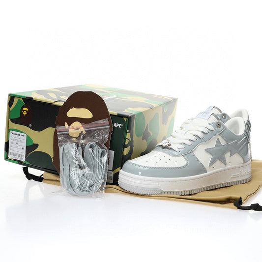 Bapesta Patent Leather Grey