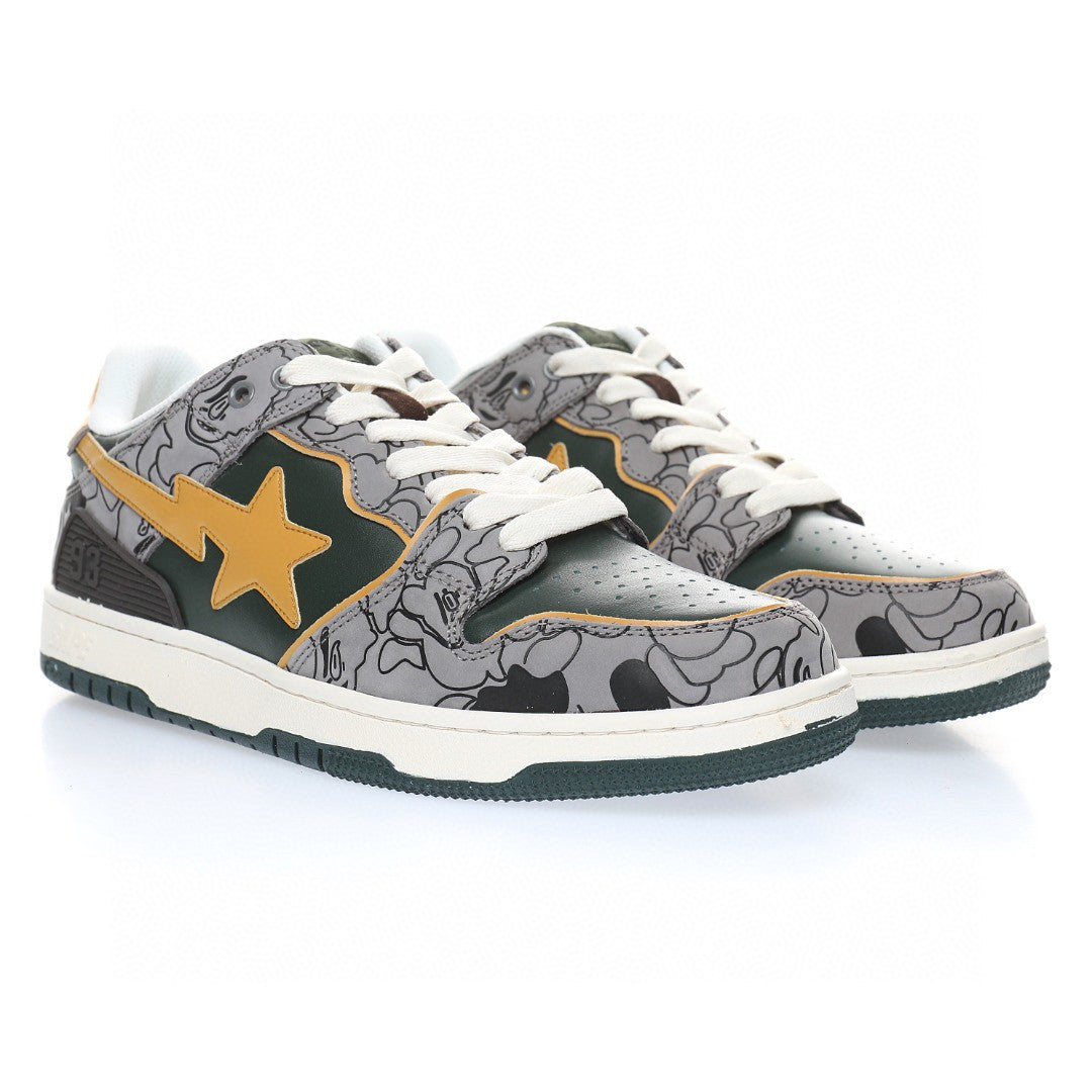 Bapesta Sk8 Sta Low Green Camo