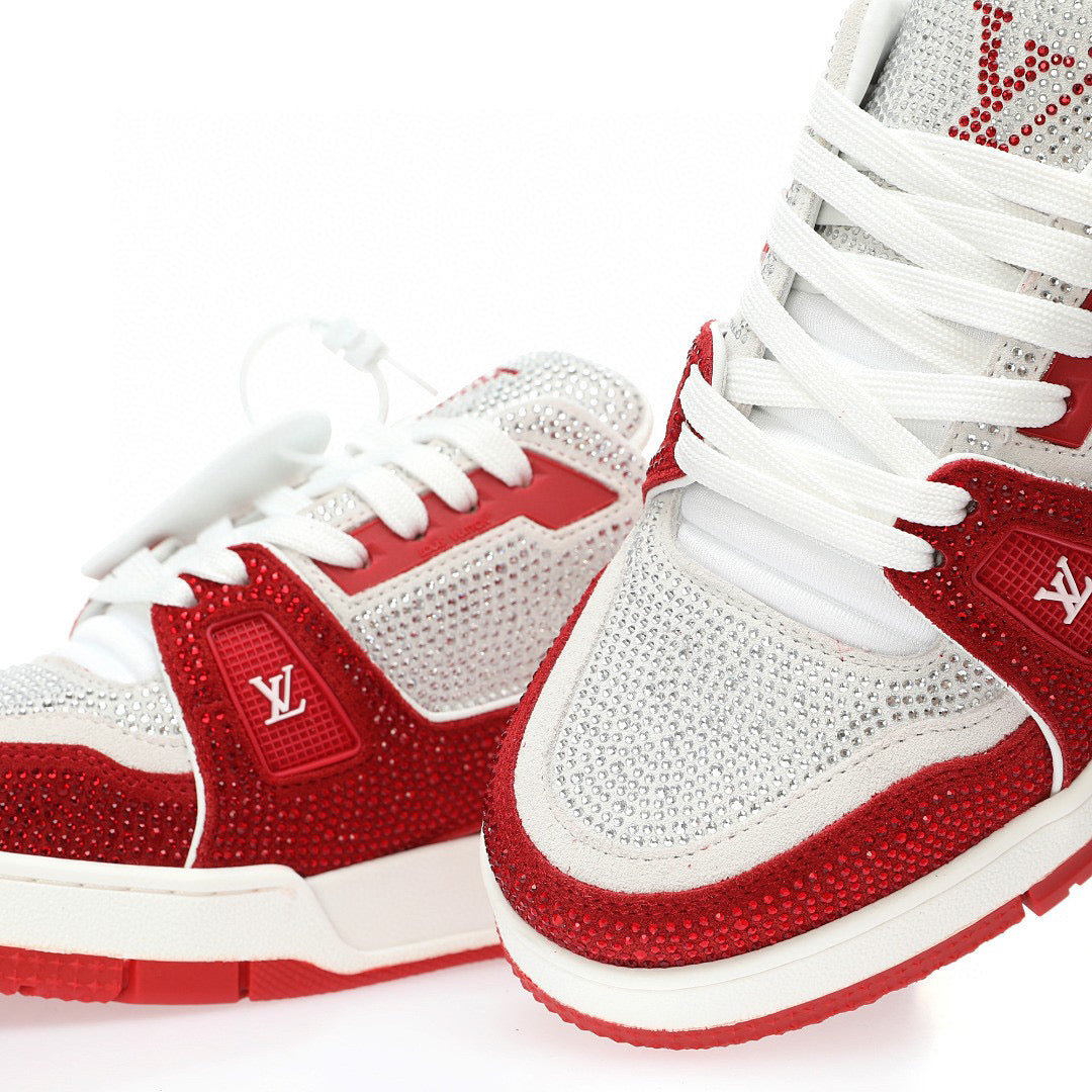 LV Trainer Red Rhinestone
