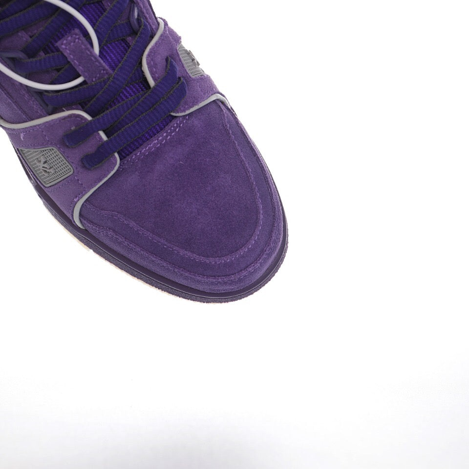 LV Trainer Purple Leather