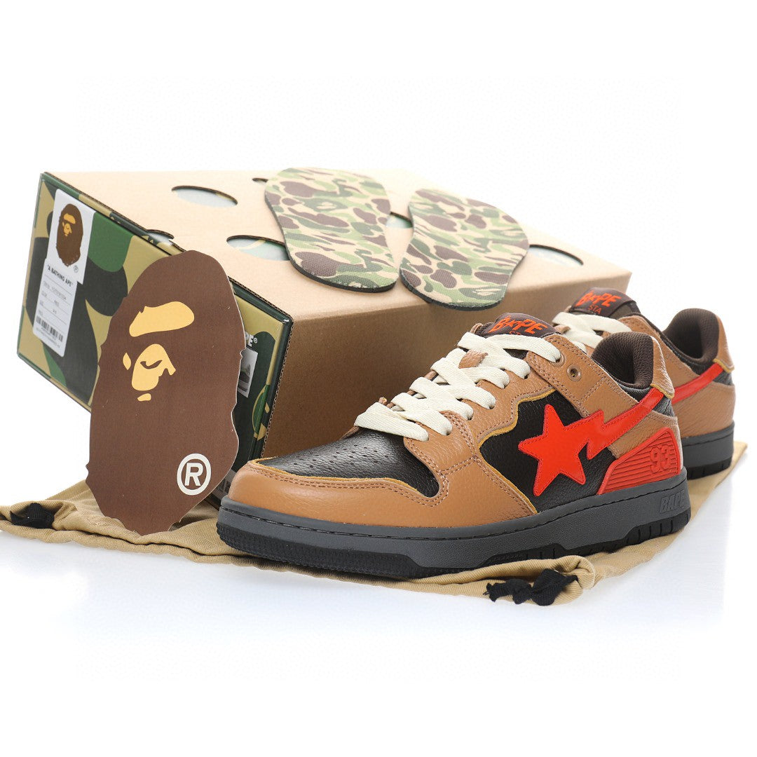 Bapesta Sk8 Sta Orange Camo