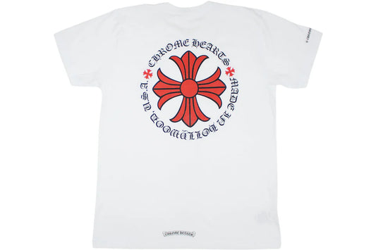 Chrome Hearts Made in Hollywood Plus Cross T-shirt White/Red
