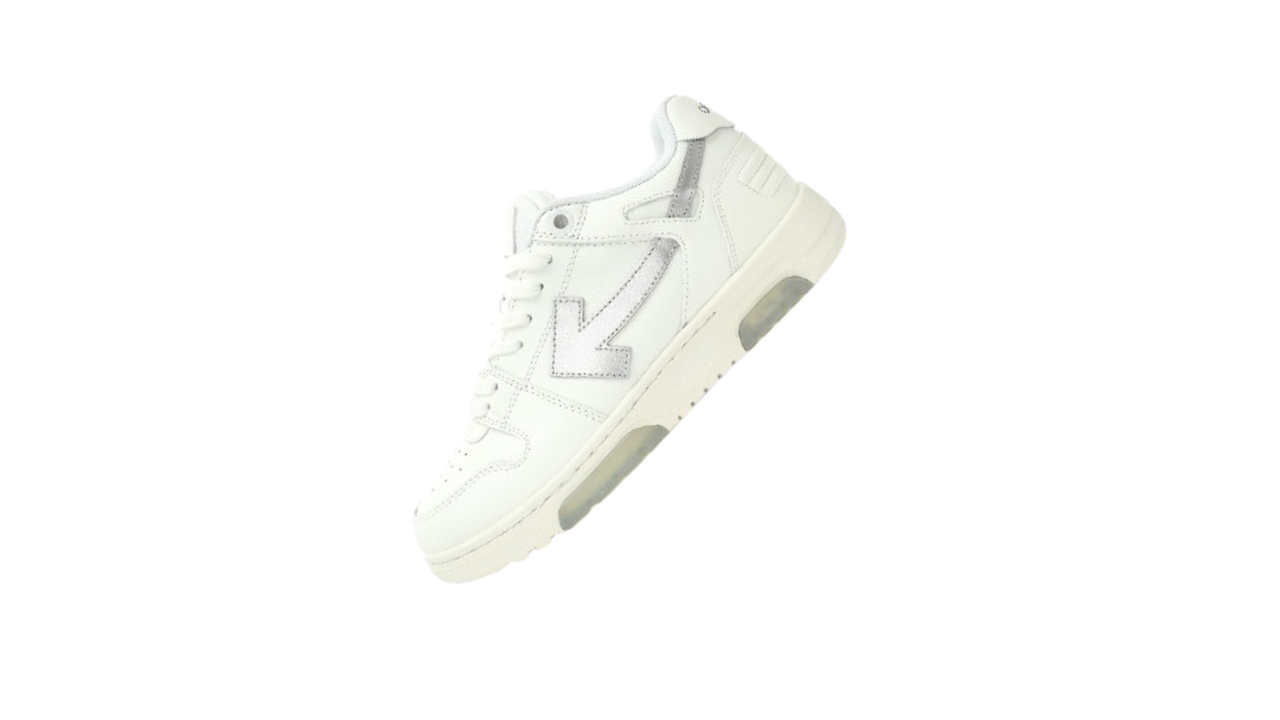 Off White Out Of Office White Silver Logo
