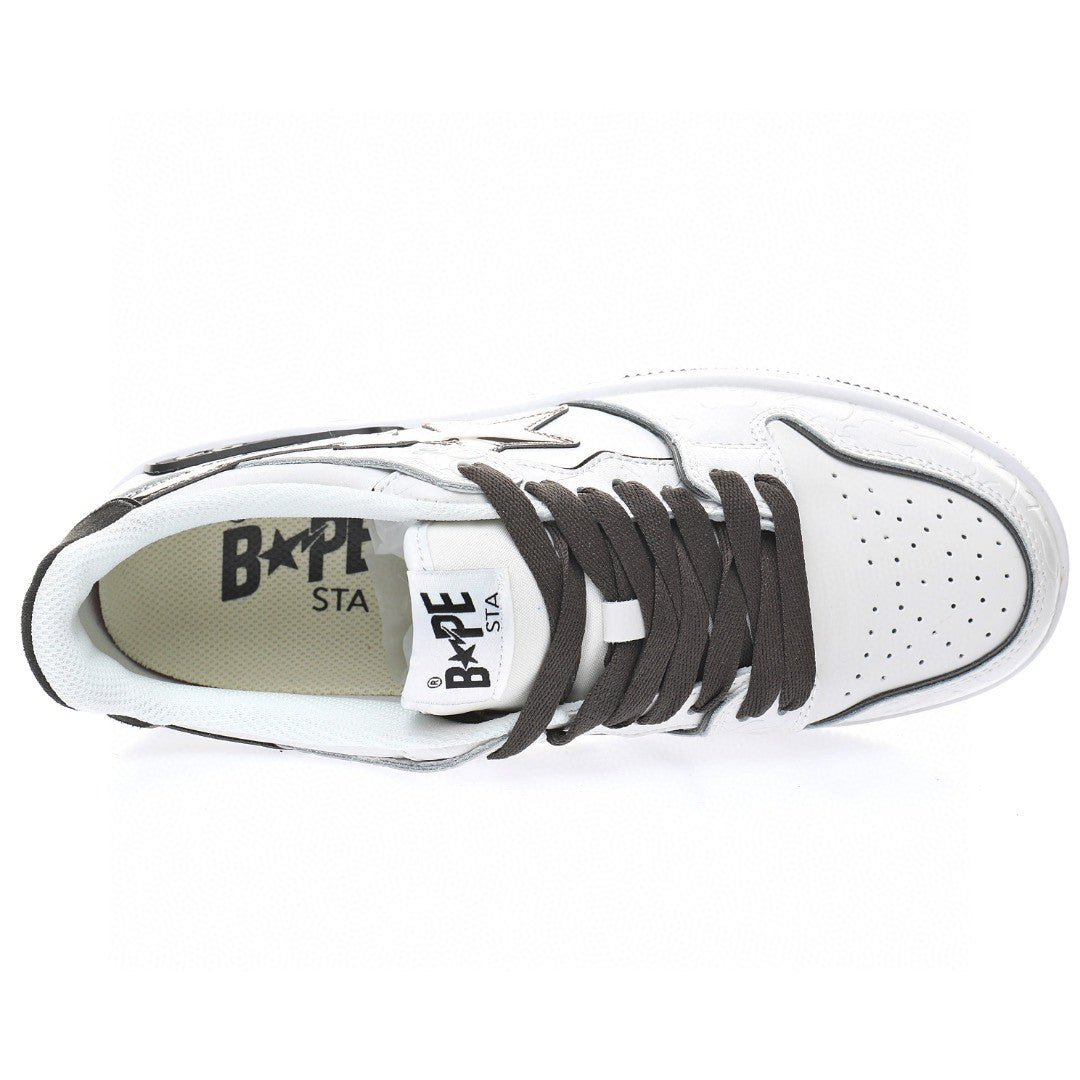 Bapesta Sk8 Sta White Silver