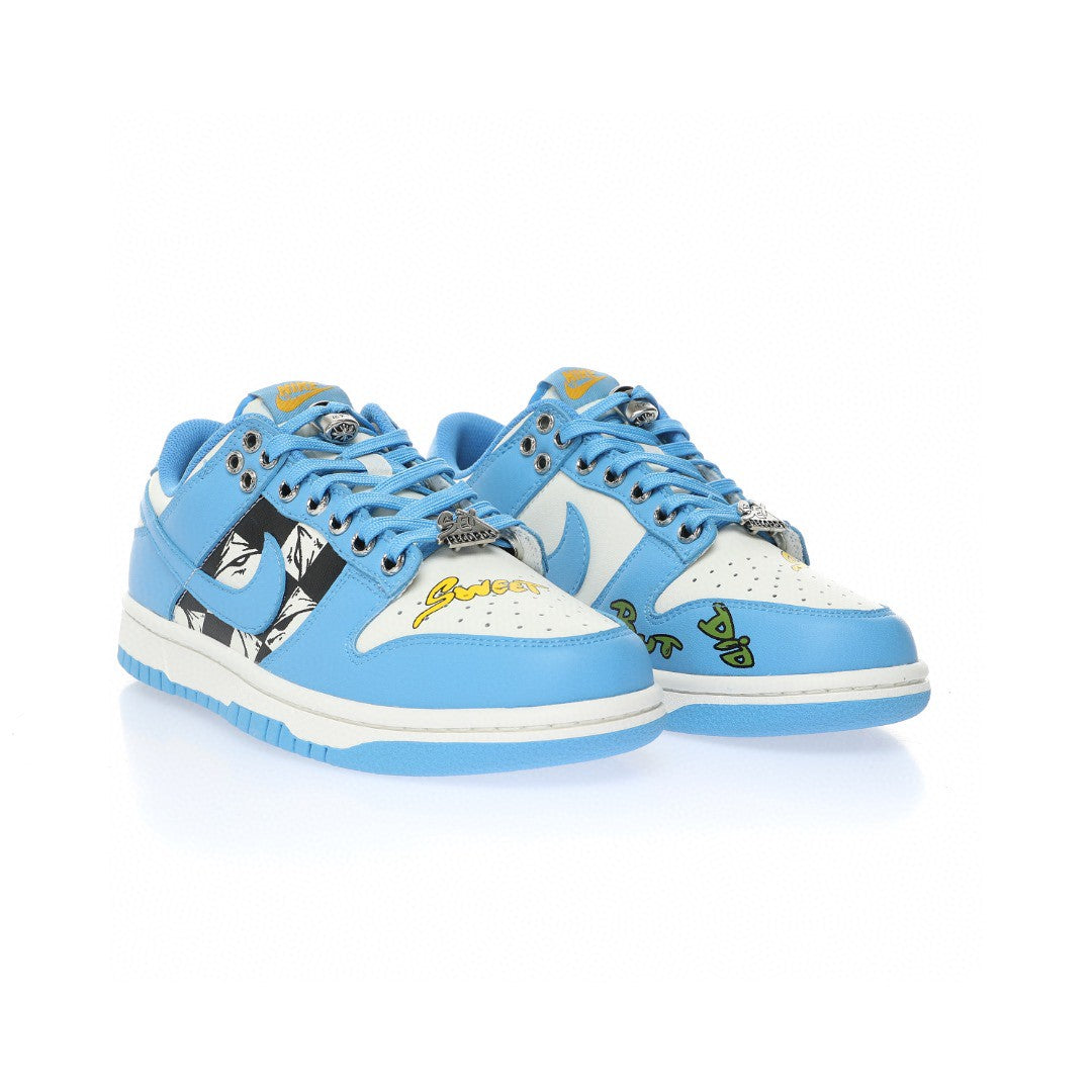 Dunk Low Blue & White Chrom Hearts