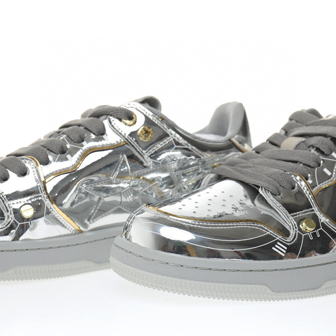 Bapesta Sk8 Sta Silver