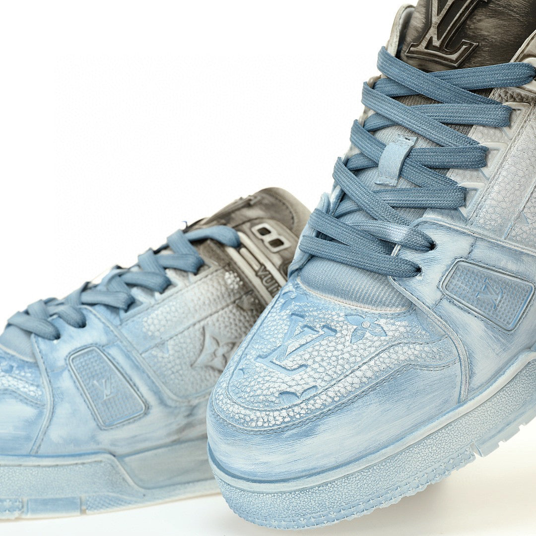 LV Trainer Baby Blue Black