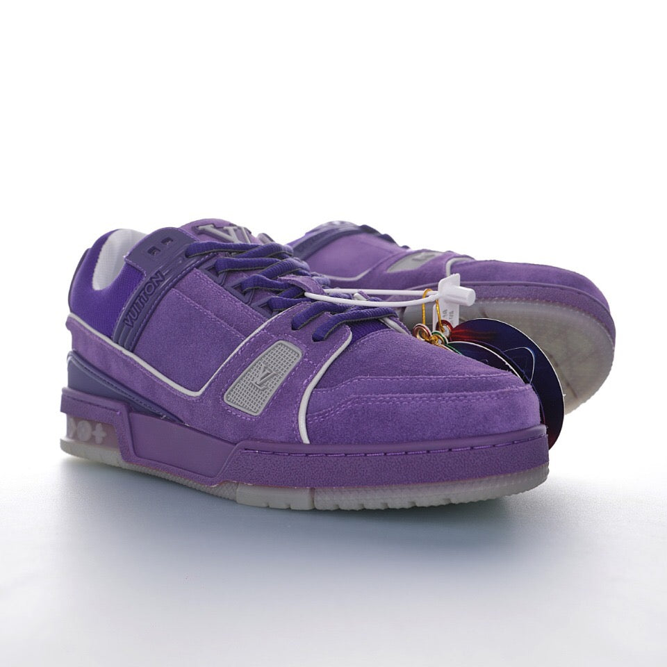 LV Trainer Purple Leather