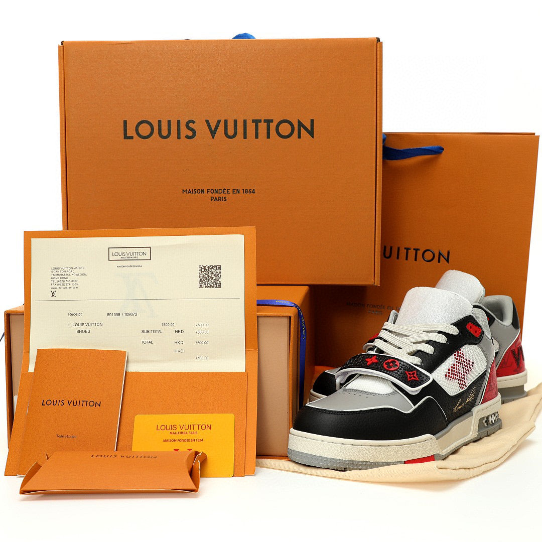 LV Trainer Sneaker Red