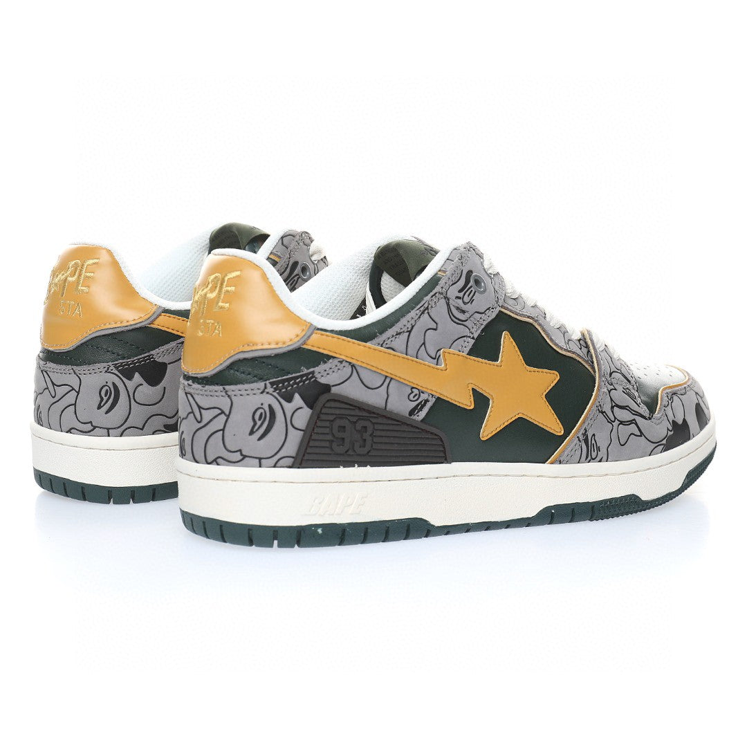 Bapesta Sk8 Sta Low Green Camo