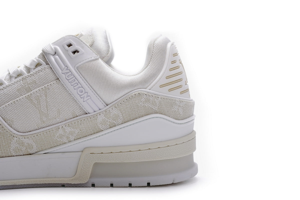 LV Trainer Denim White