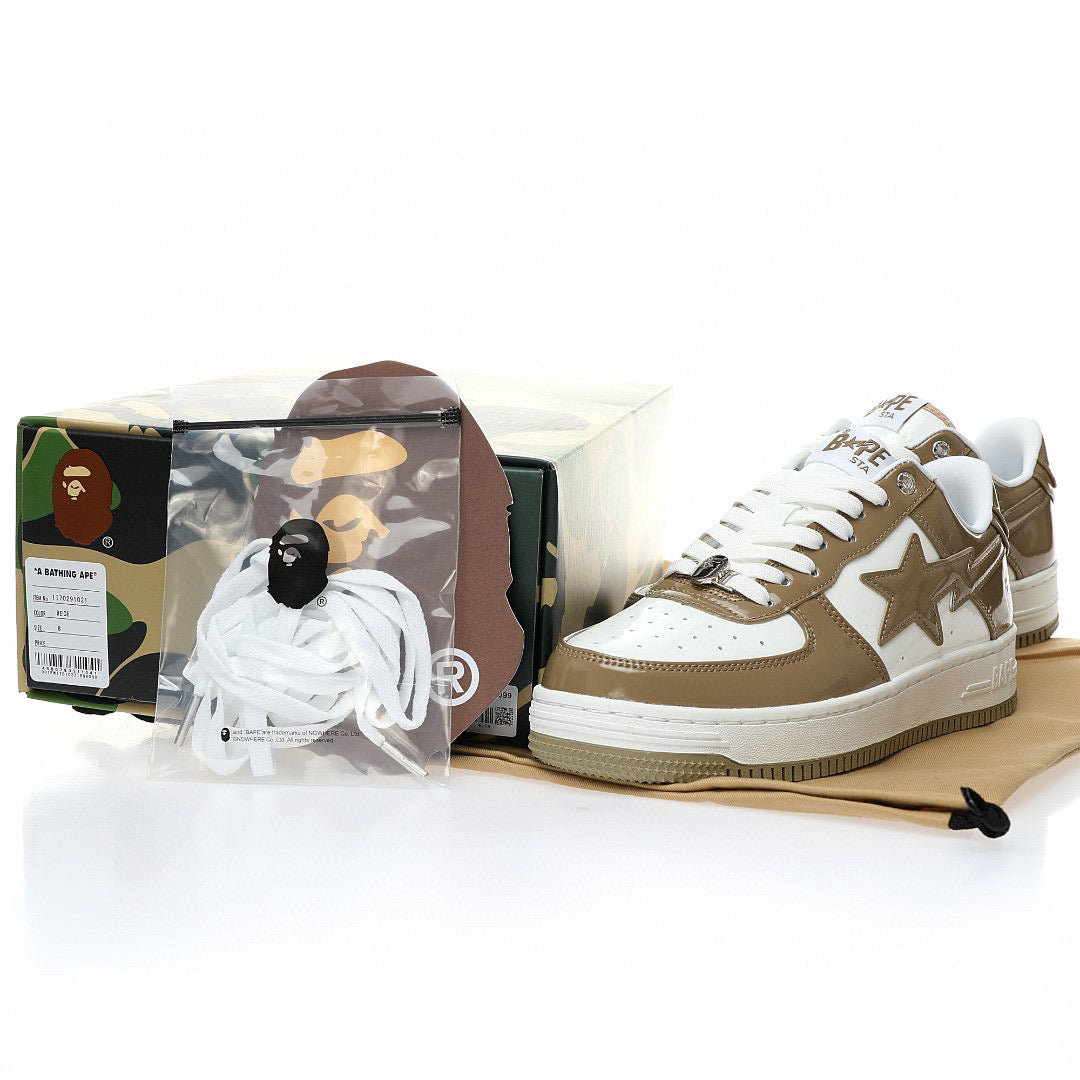 Bapesta Patent Leather Muddy Green