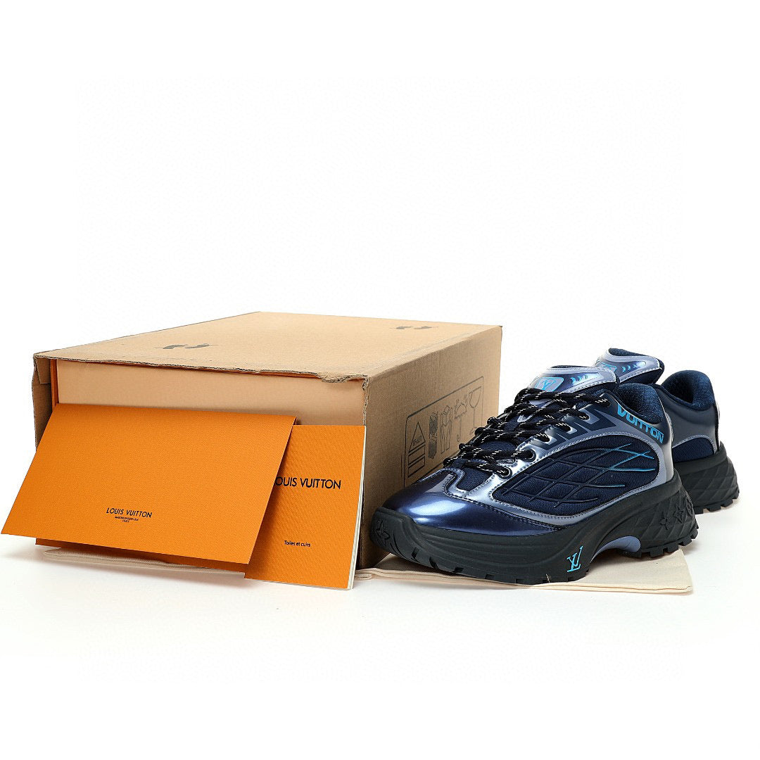 LV Discovery Lace Up Navy Blue