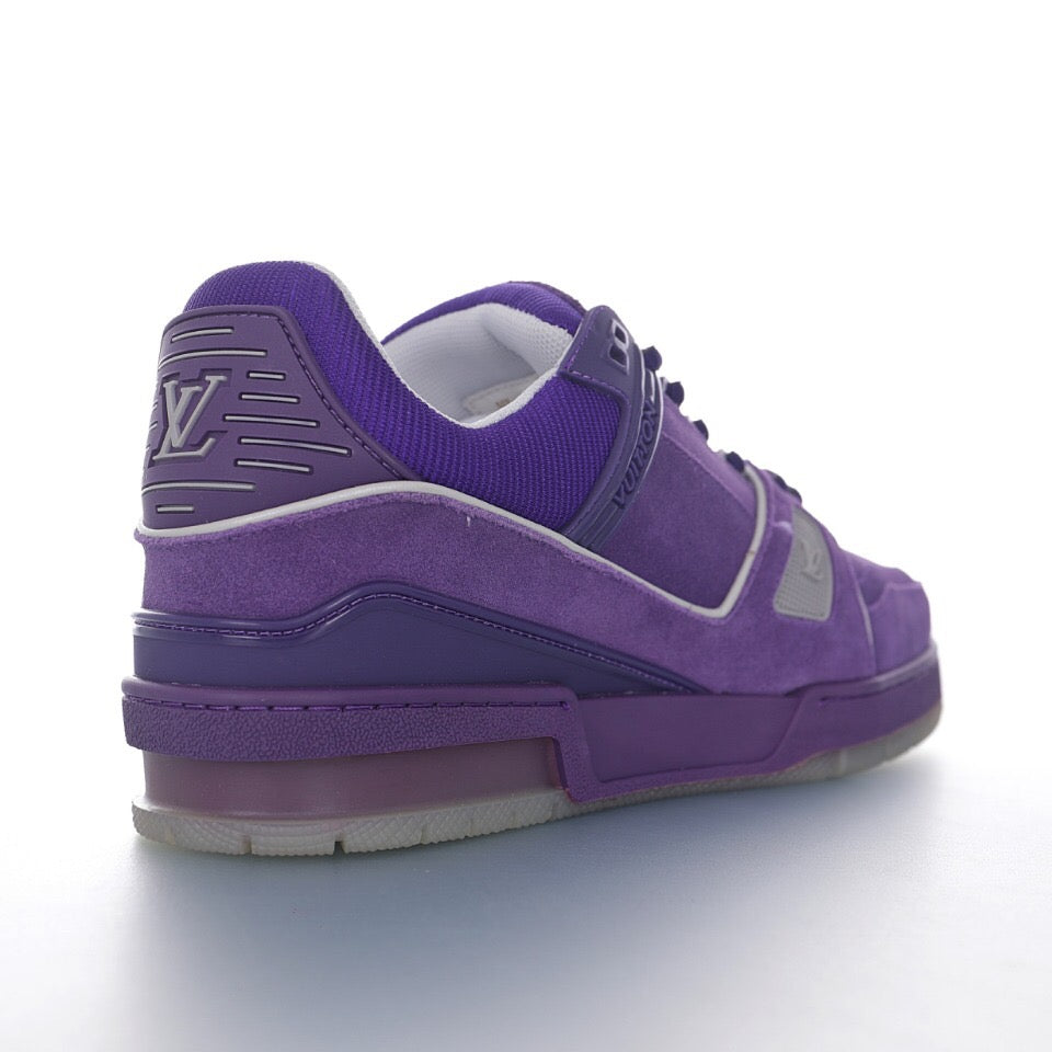 LV Trainer Purple Leather