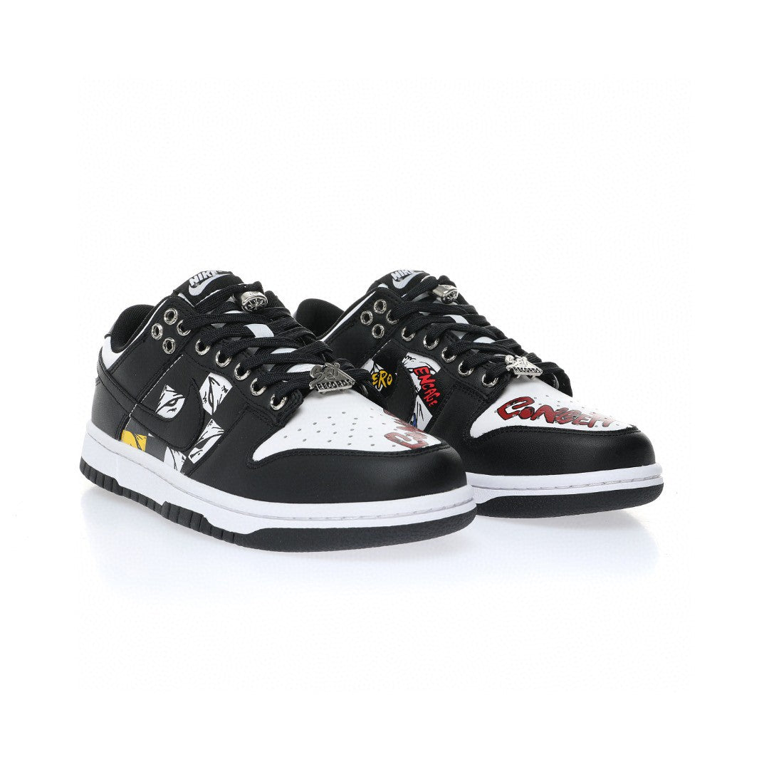 Dunk Low Black White Chrome Hearts Concept