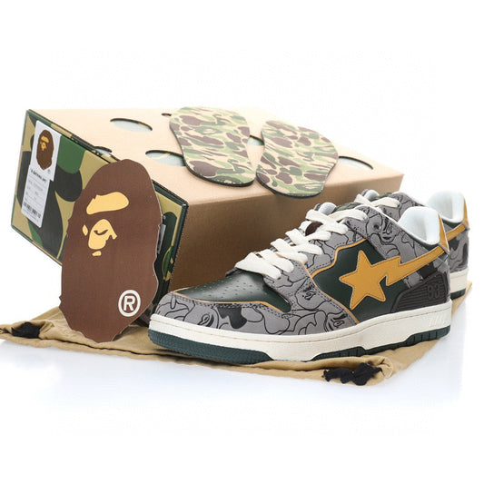 Bapesta Sk8 Sta Low Green Camo