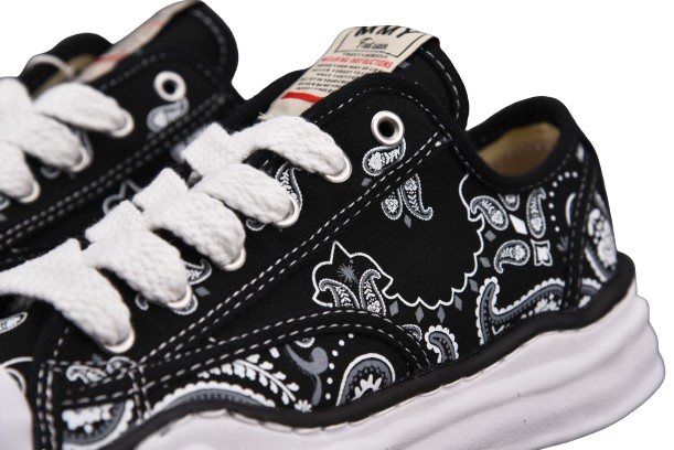 Mihara Black Floral Wave