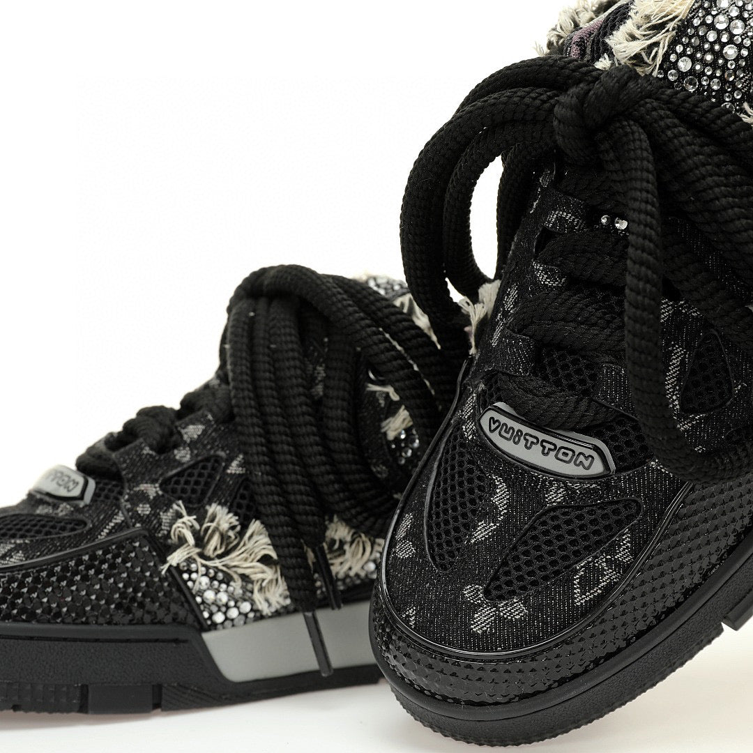 LV Skate Black Rhinestone